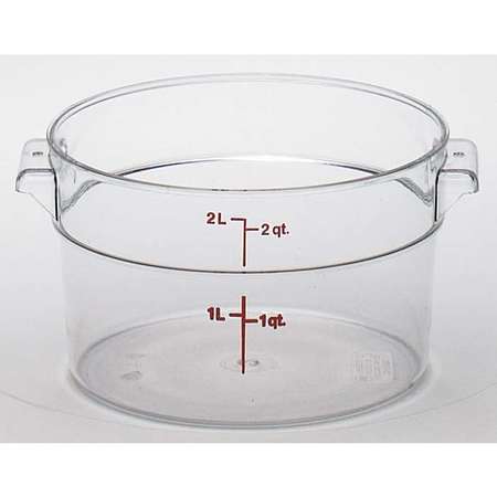 CAMBRO Cambro 2 qt. Round Clear Measuring Storage Container, PK12 RFSCW2135